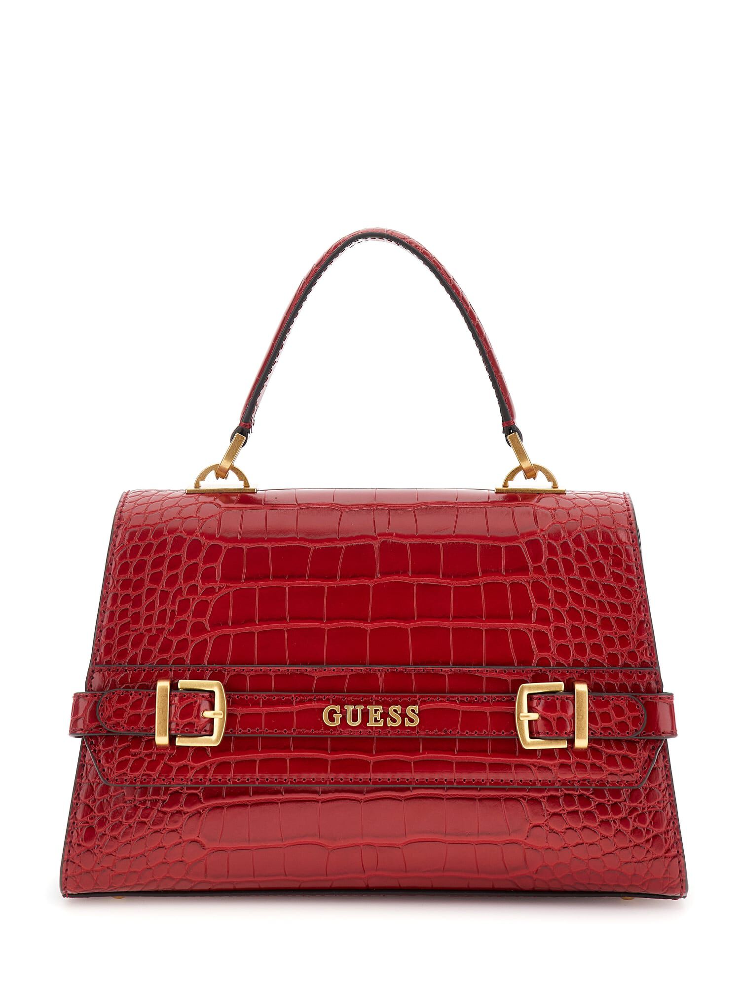 Shop GUESS Online Sestri croc print handbag