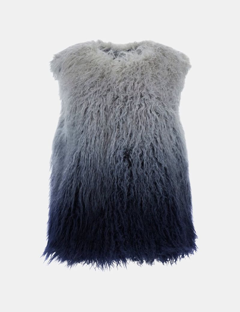 Faux fur bomber jacket