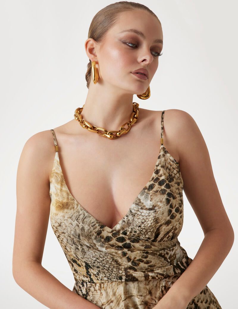Marciano animal-print midi dress