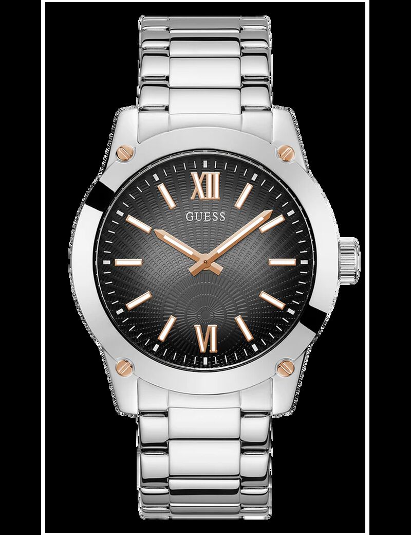 Mens Silver Tone Analog Watch