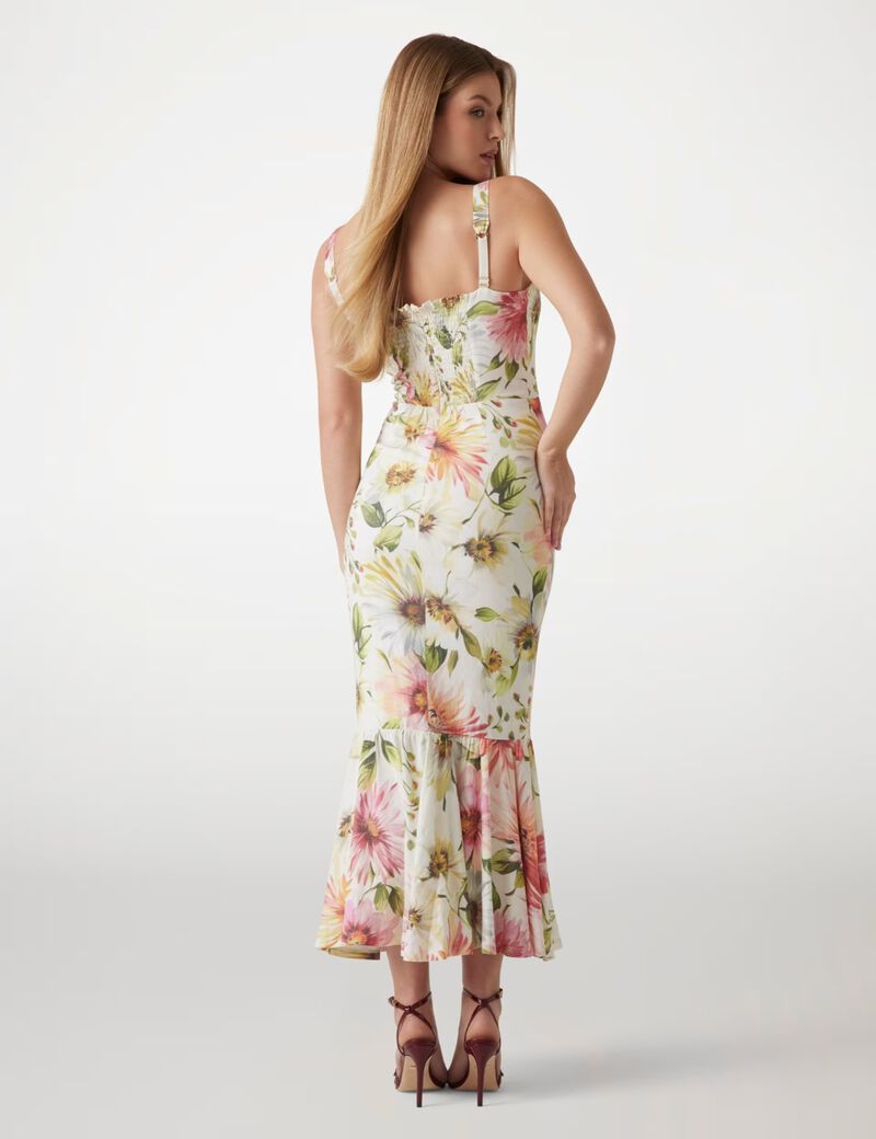 Long flounced dress