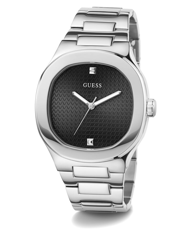 Stainless steel analogue watch