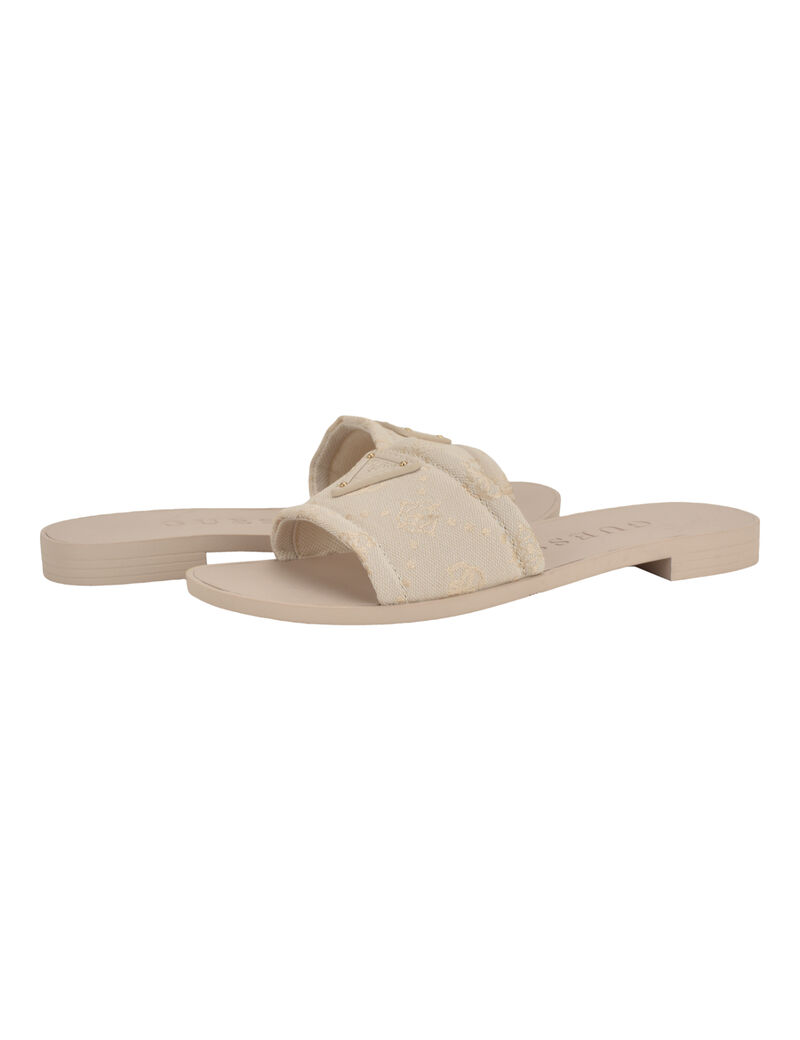 Elysone logo flat sandals