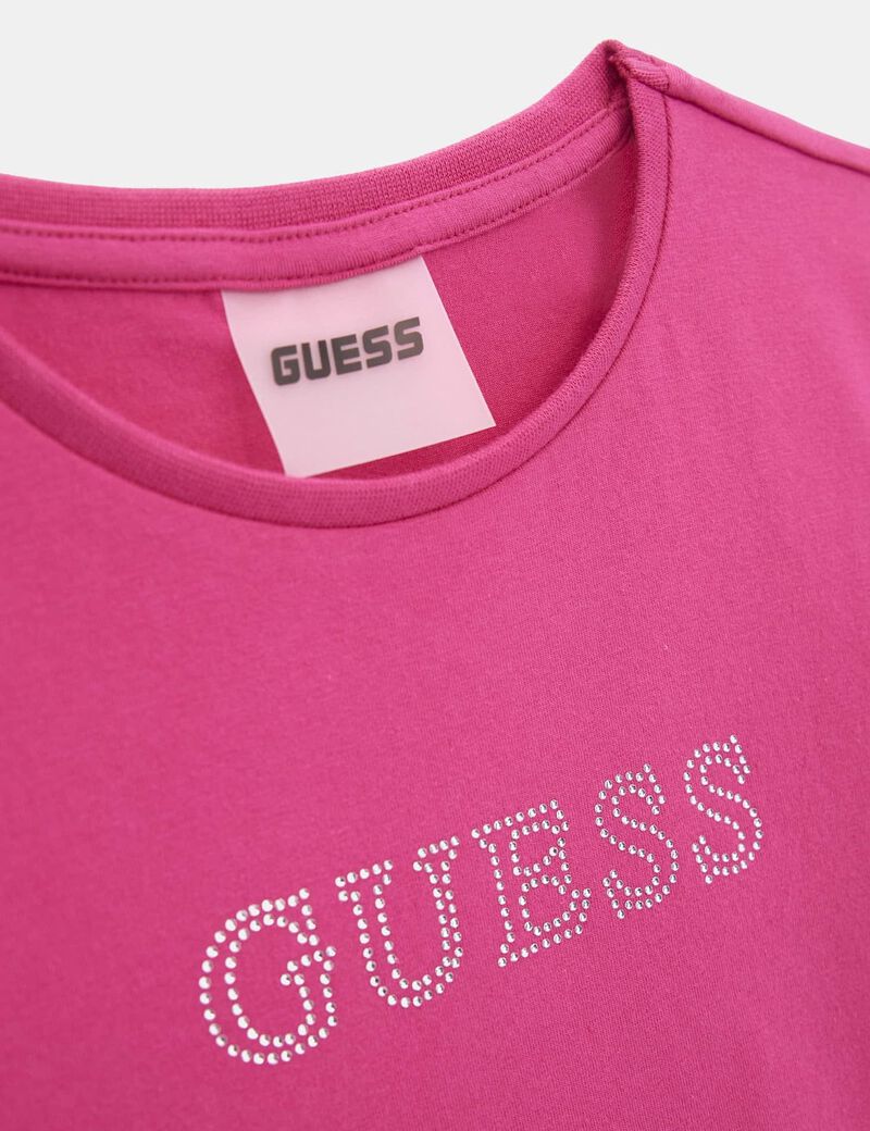Front rhinestones logo t-shirt
