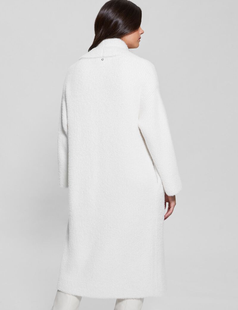 Fuzzy yarn relaxed fit cardigan