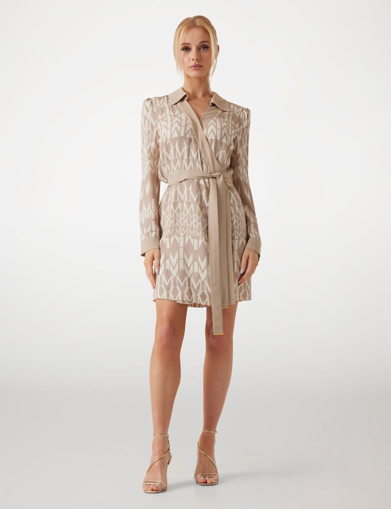 Marciano logo wrap dress