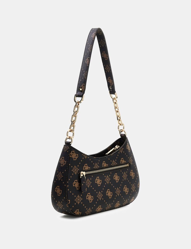 CARRIE LOGO TOP ZIP SHOULDER BAG