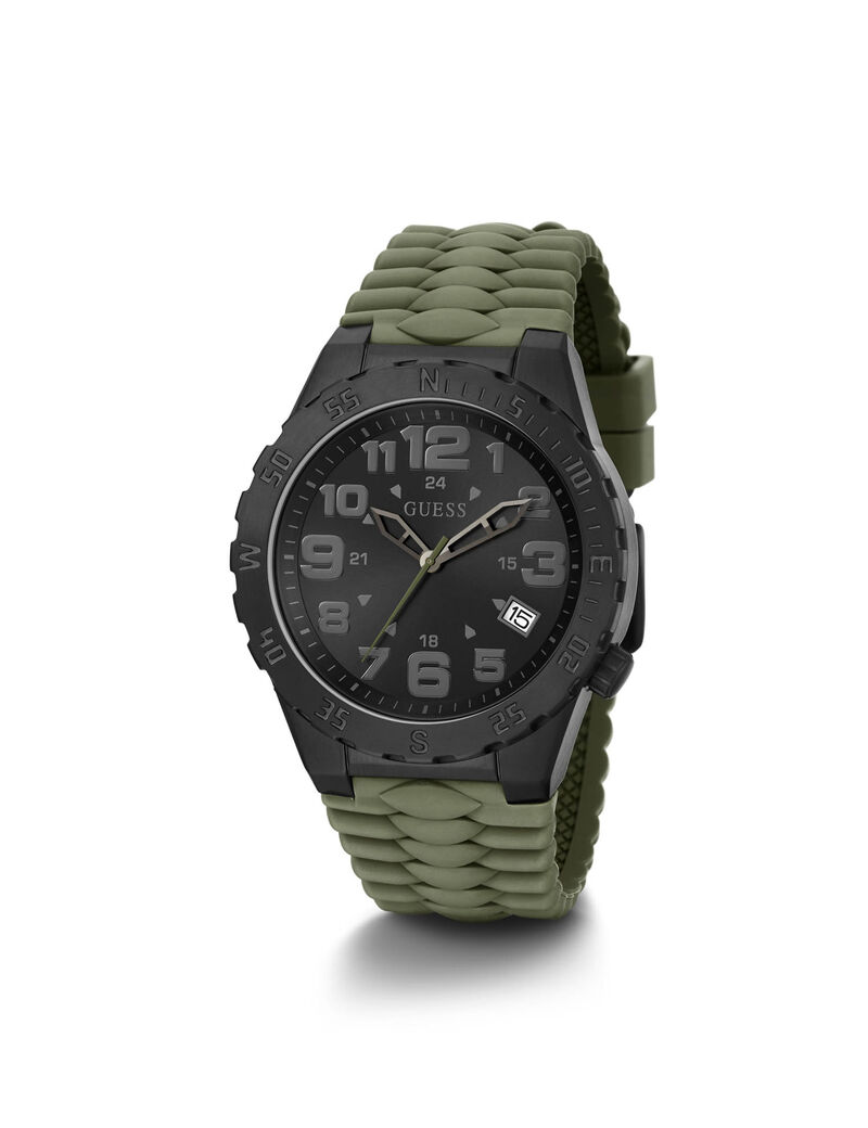 Olive And Black Multifuction Watch
