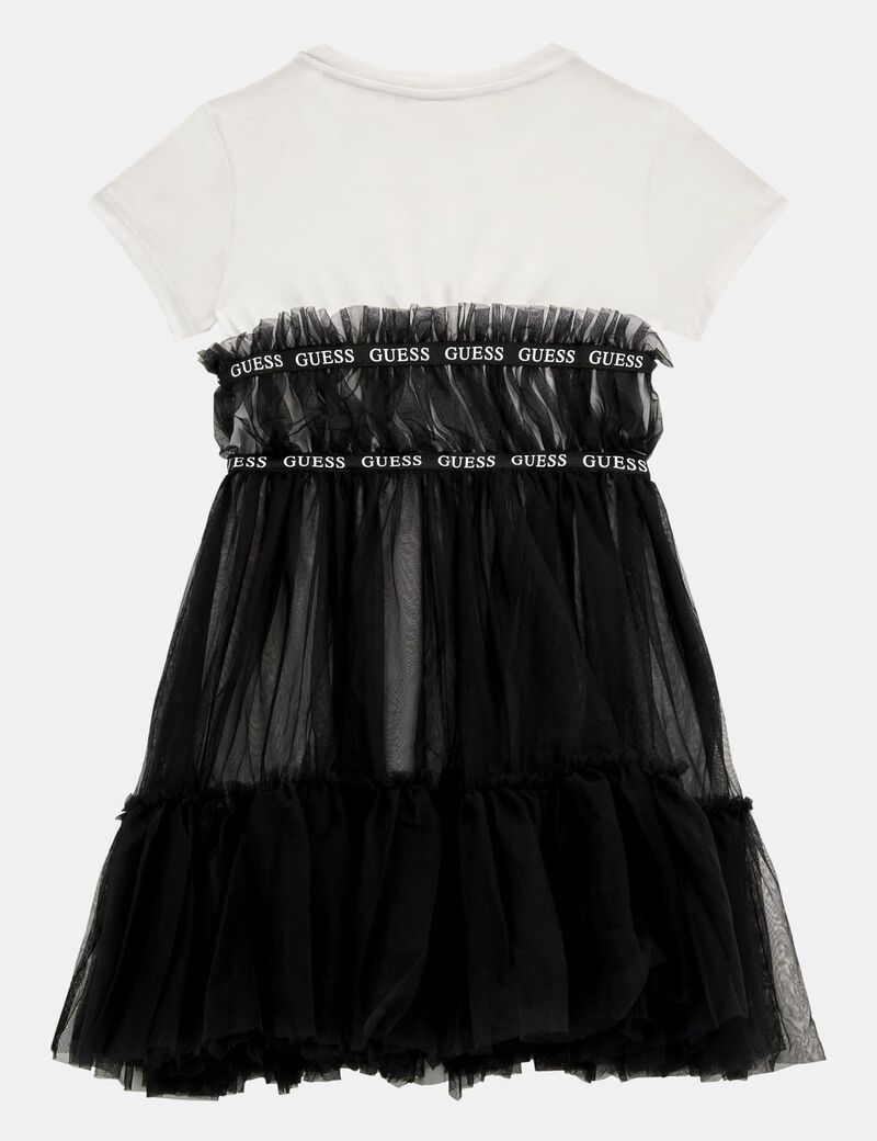 Mesh fit and flare dress
