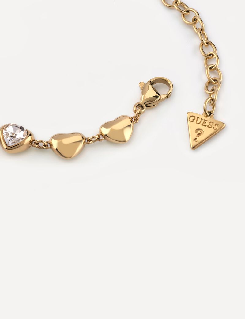 guess multi crystal hearts bracelet