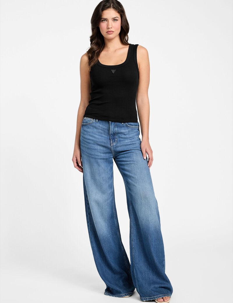 Rib-knit tank top