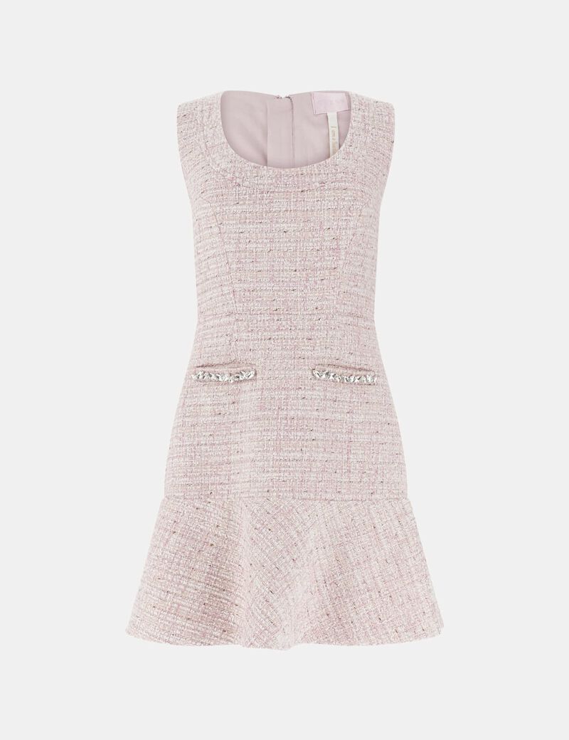 Wool-blend tweed dress