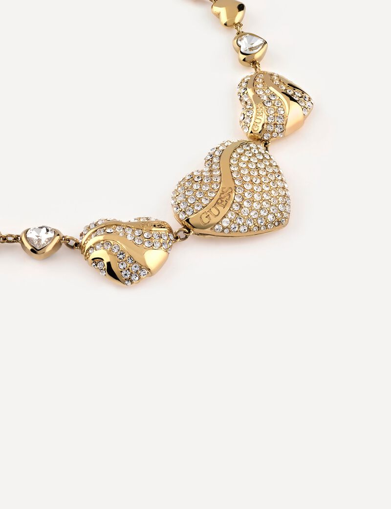 guess multi crystal hearts bracelet