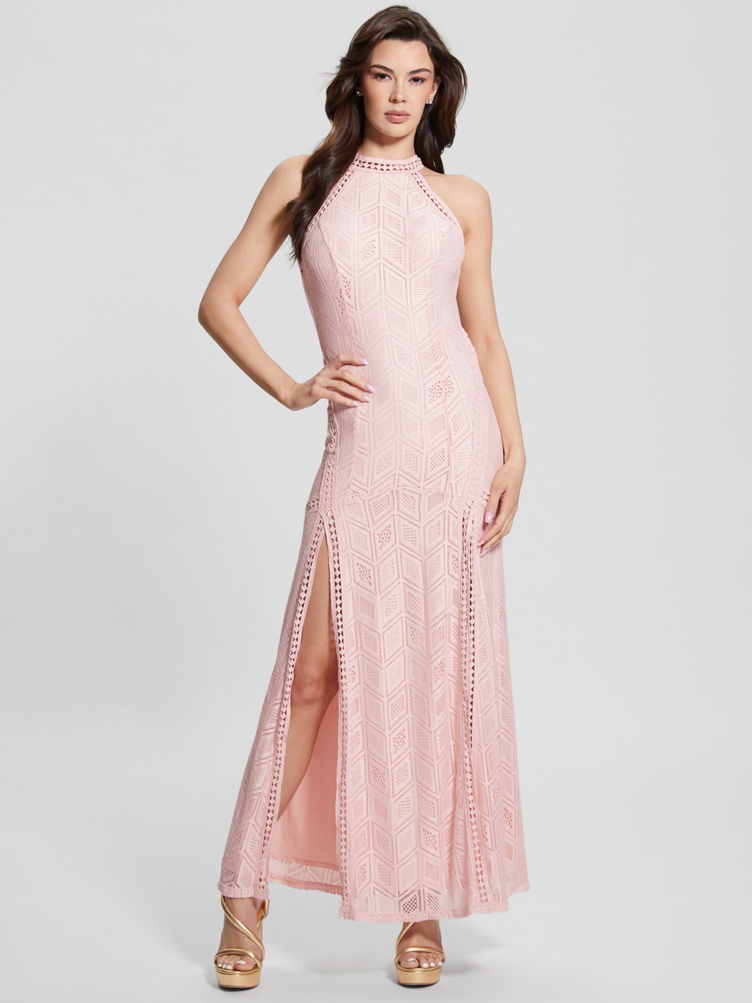 Shop GUESS Online Lace long dress
