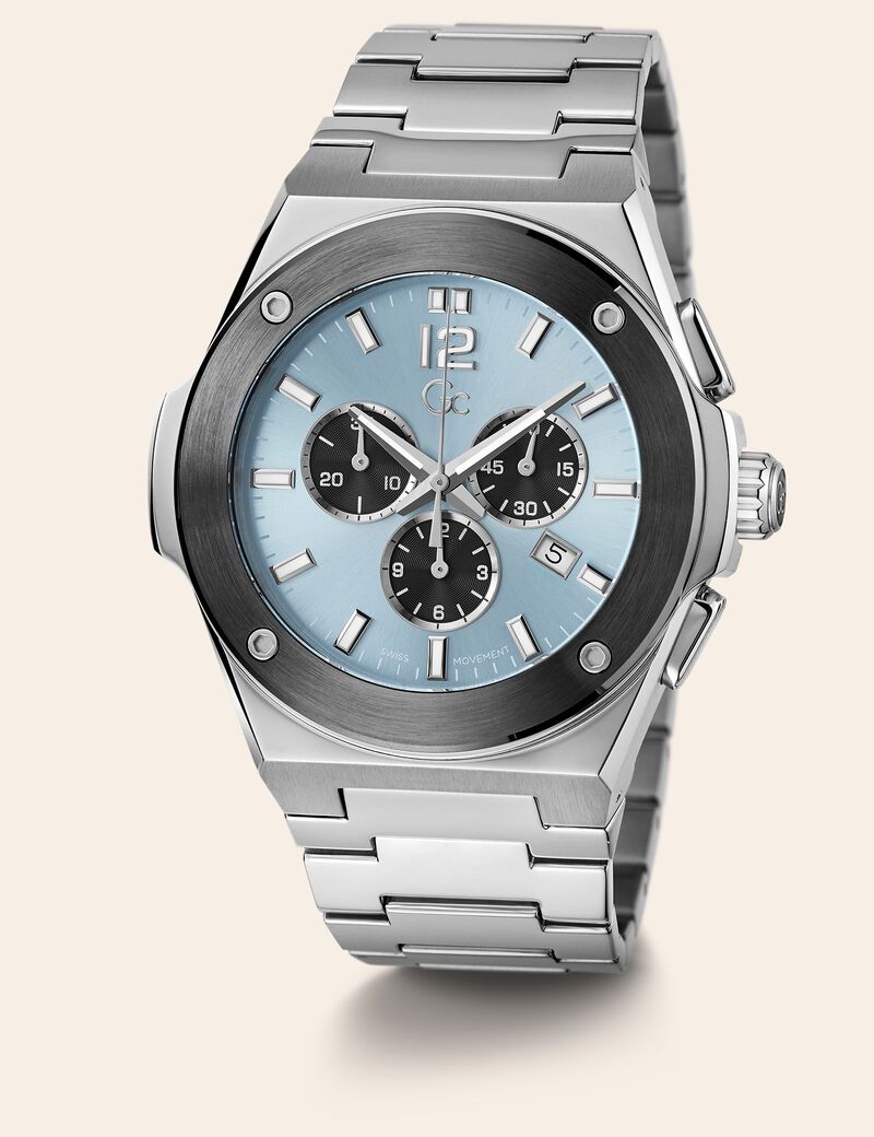 GC steel chronograph watch