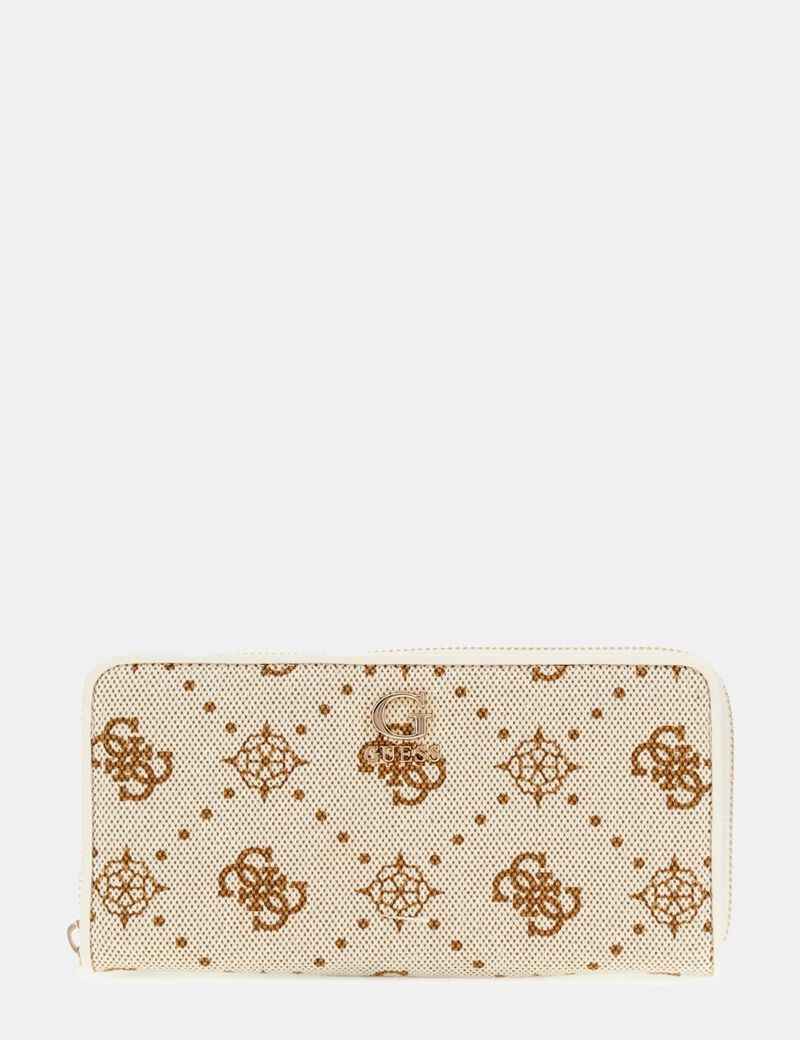 guess neda 4g peony logo maxi wallet