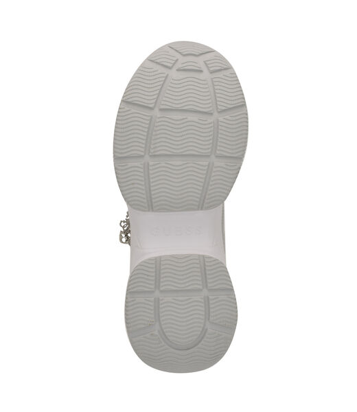 guess harpaa lace up chain link charm platform sneaker