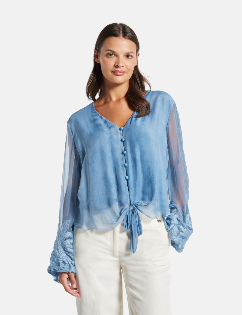 Silk-blend shirt