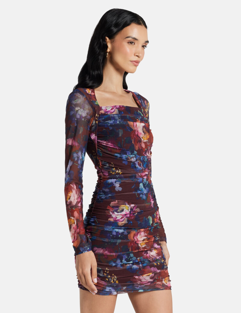 All over print mini dress