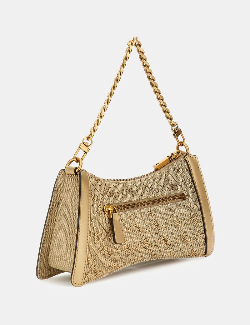 Dili 4G logo rhinestone shoulder bag
