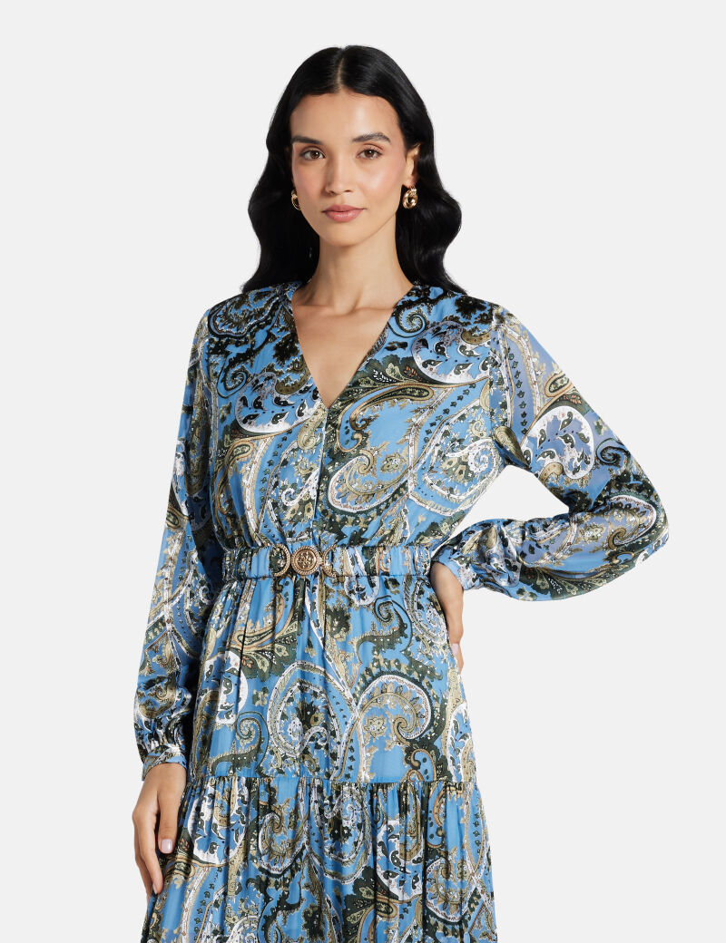 CLARISSE BELTED LONG DRESS