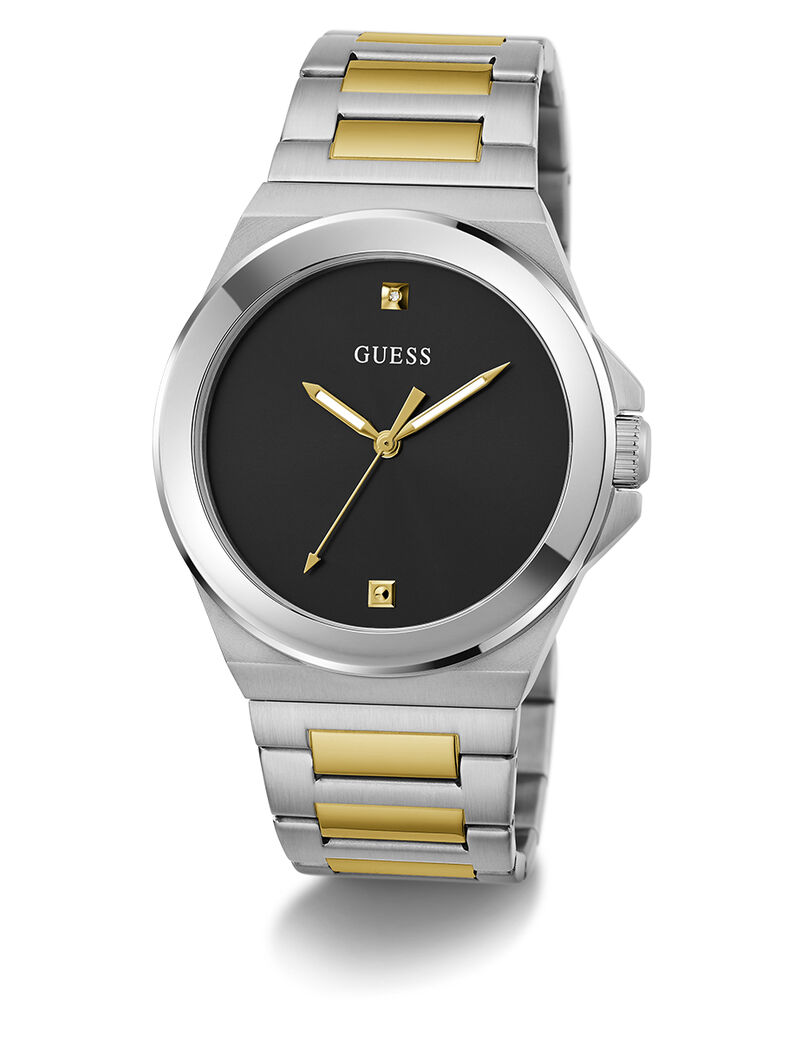 Mens 2-Tone Silver Tone Analog Watch