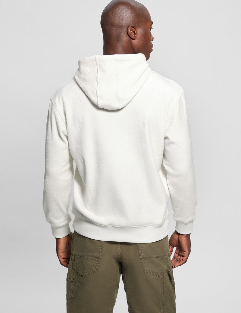 Embossed peony sweatshirt