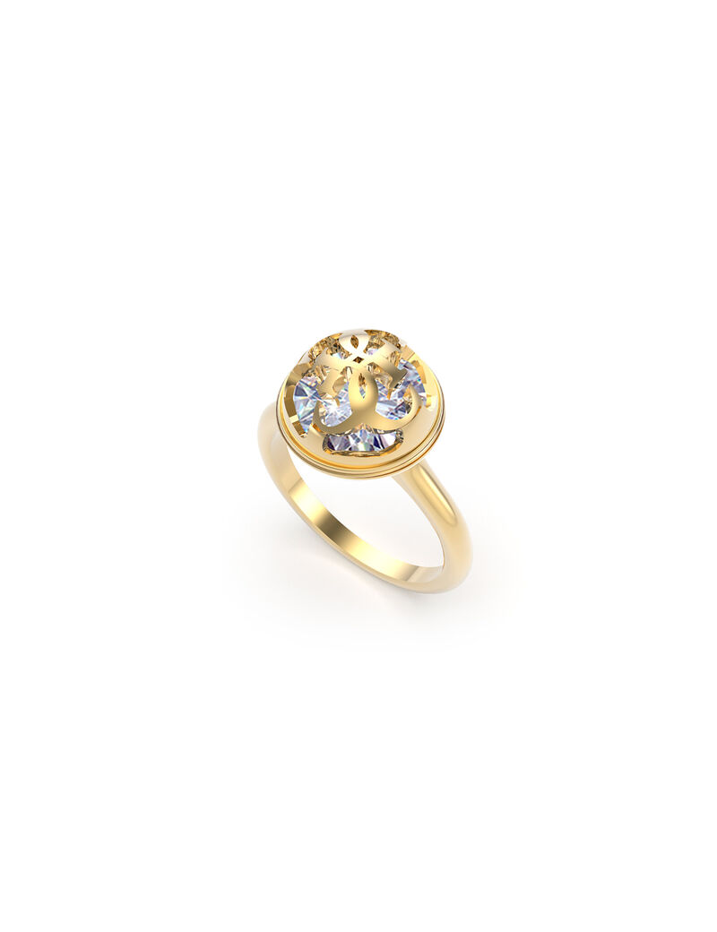 12Mm 4G & White Cubic Zirconia Yellow Gold