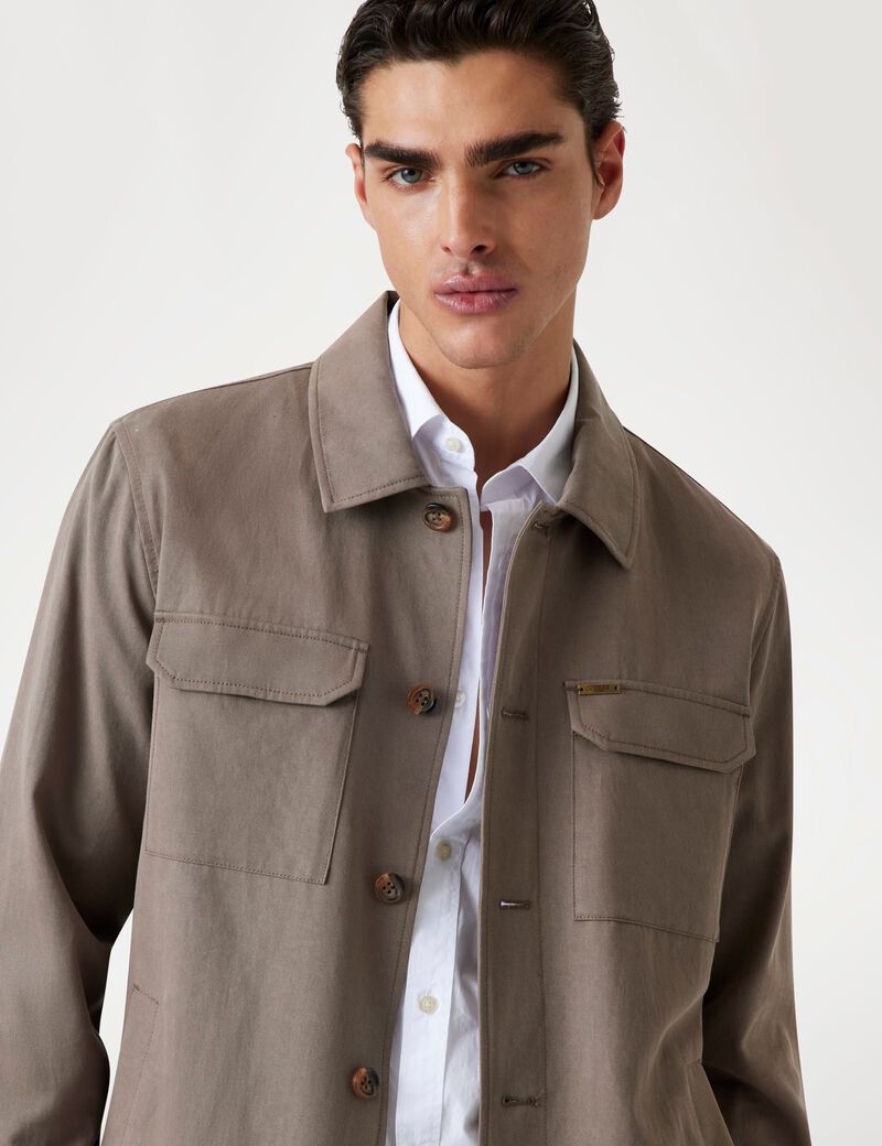 Lyocell-blend shacket