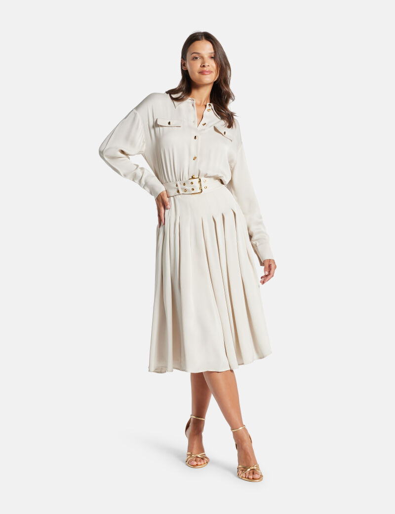 Marciano pleated long shirt dress