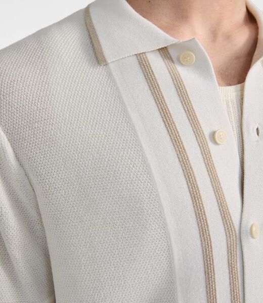 Button-front polo sweater