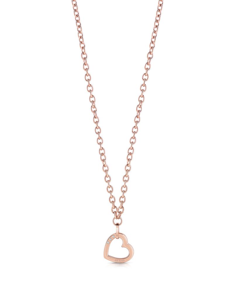 Rose Gold Heart Charm Necklace