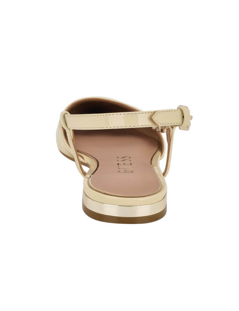 Leather slingback ballet flats