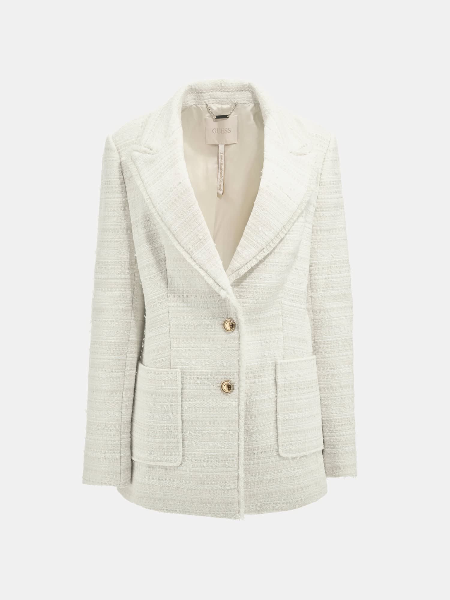 Shop GUESS Online Tweed single breasted blazer