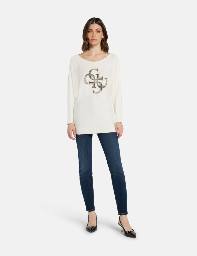 Emerie 4G logo bat sleeve sweater