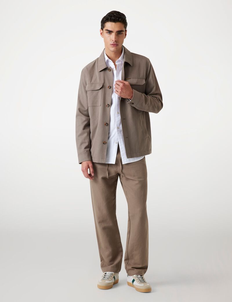 Linen blend relaxed pants