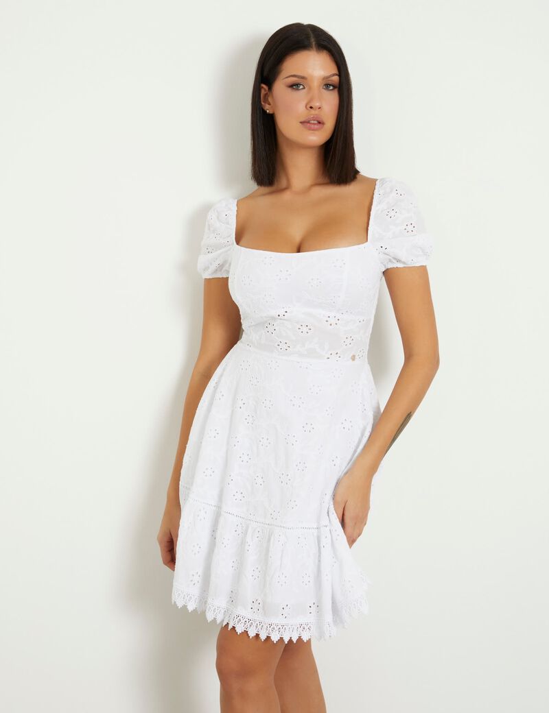 Eyelets midi dress