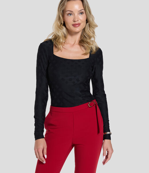 Logo jacquard top