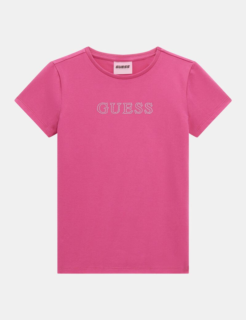 Front rhinestones logo t-shirt