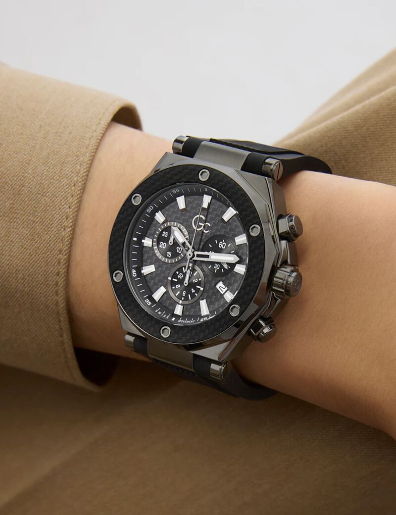 Gc Legacy chrono silicone watch