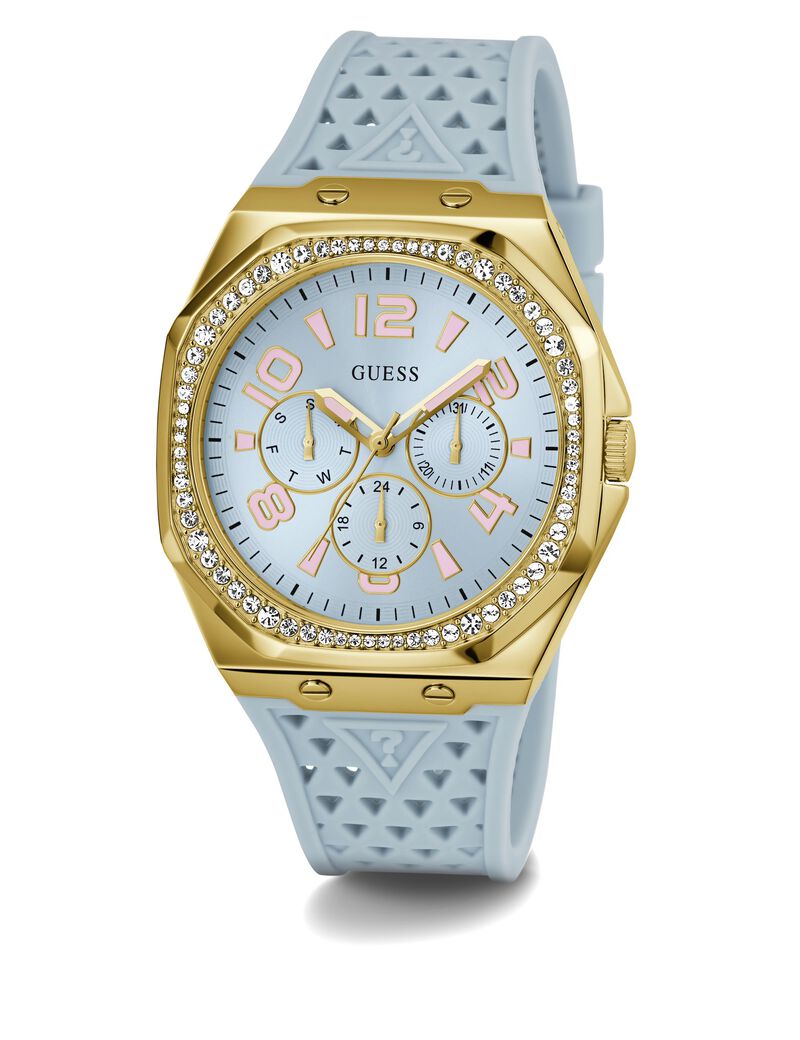 Blue Quartz Analog Silicone Watch