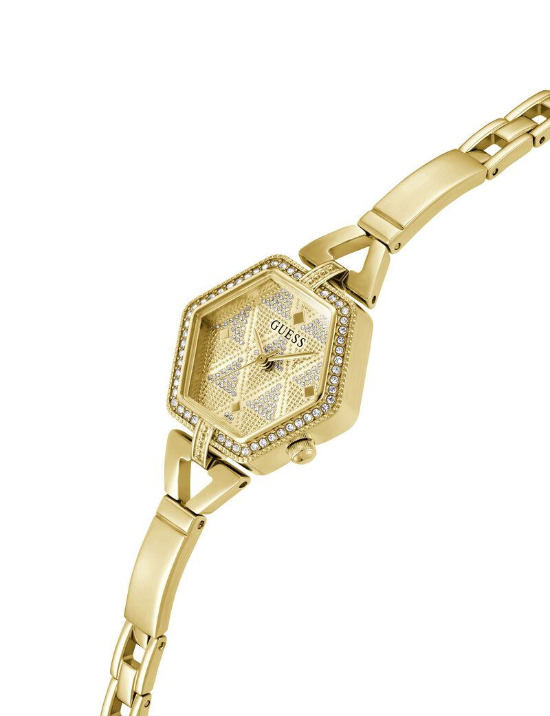 Gold Tone Quartz Analog Recycled Steel Watch