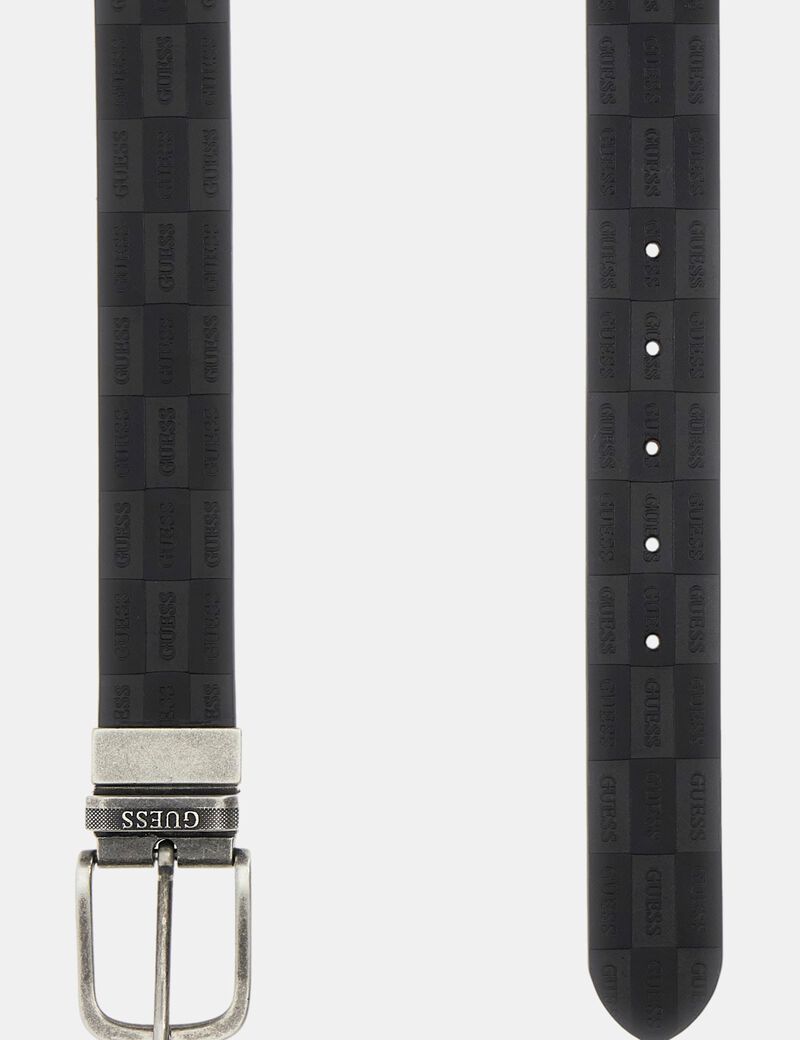 Leather reversible belt