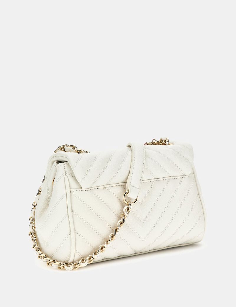 Chain lattering logo crossbody bag