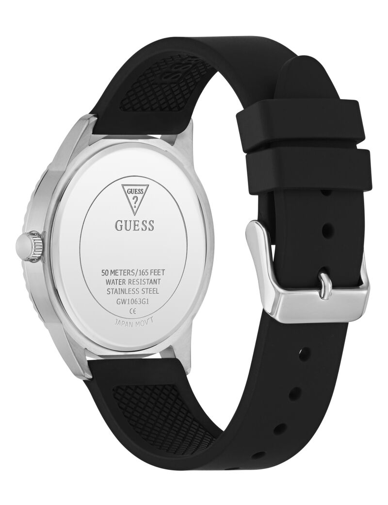 Mens Black/Gunmetal/Grey Round Analog Watch