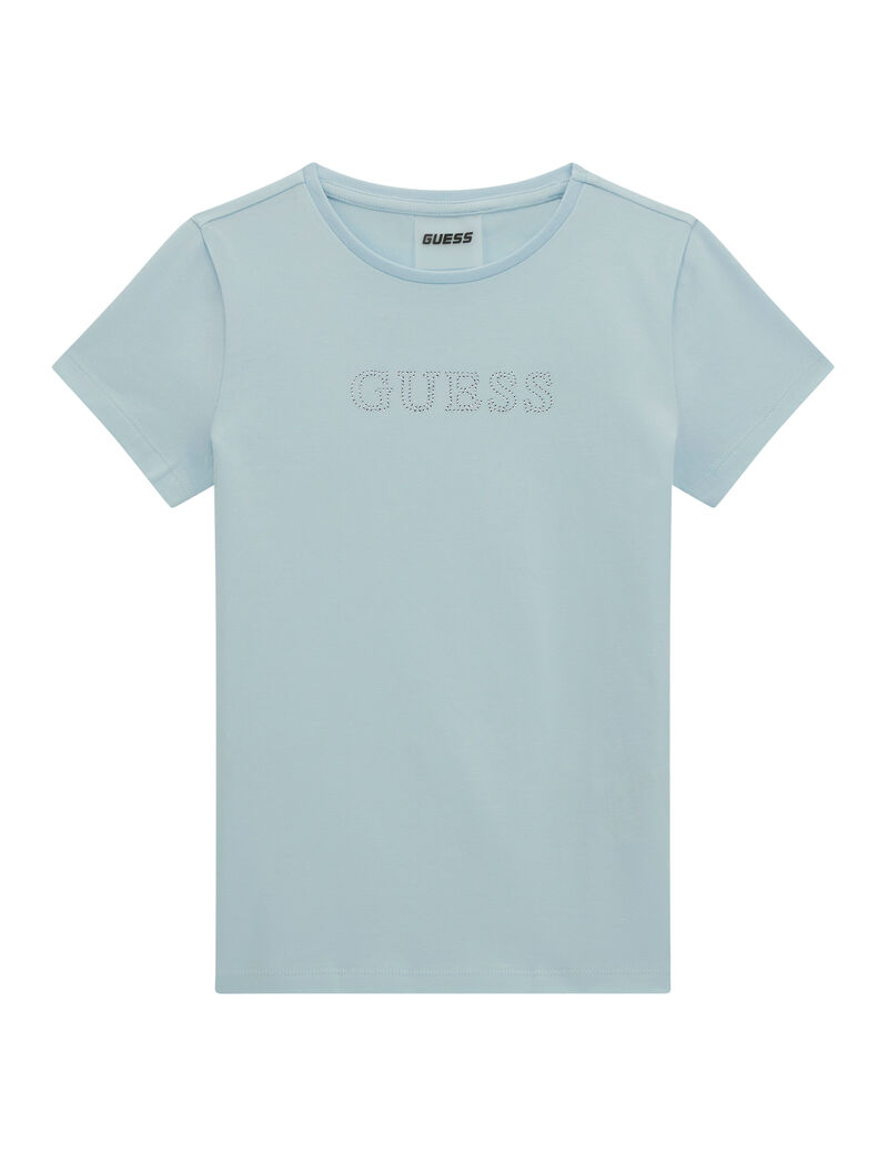 تي شيرت أحجار الراين الأمامية