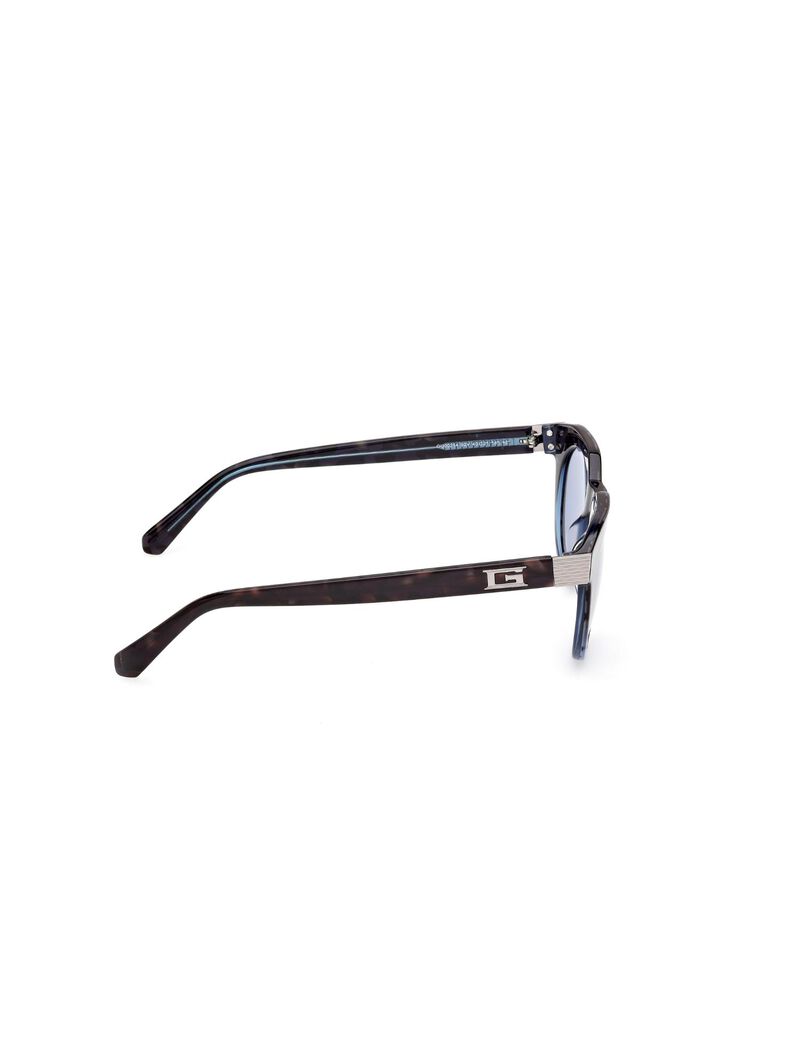 Round blue sunglasses