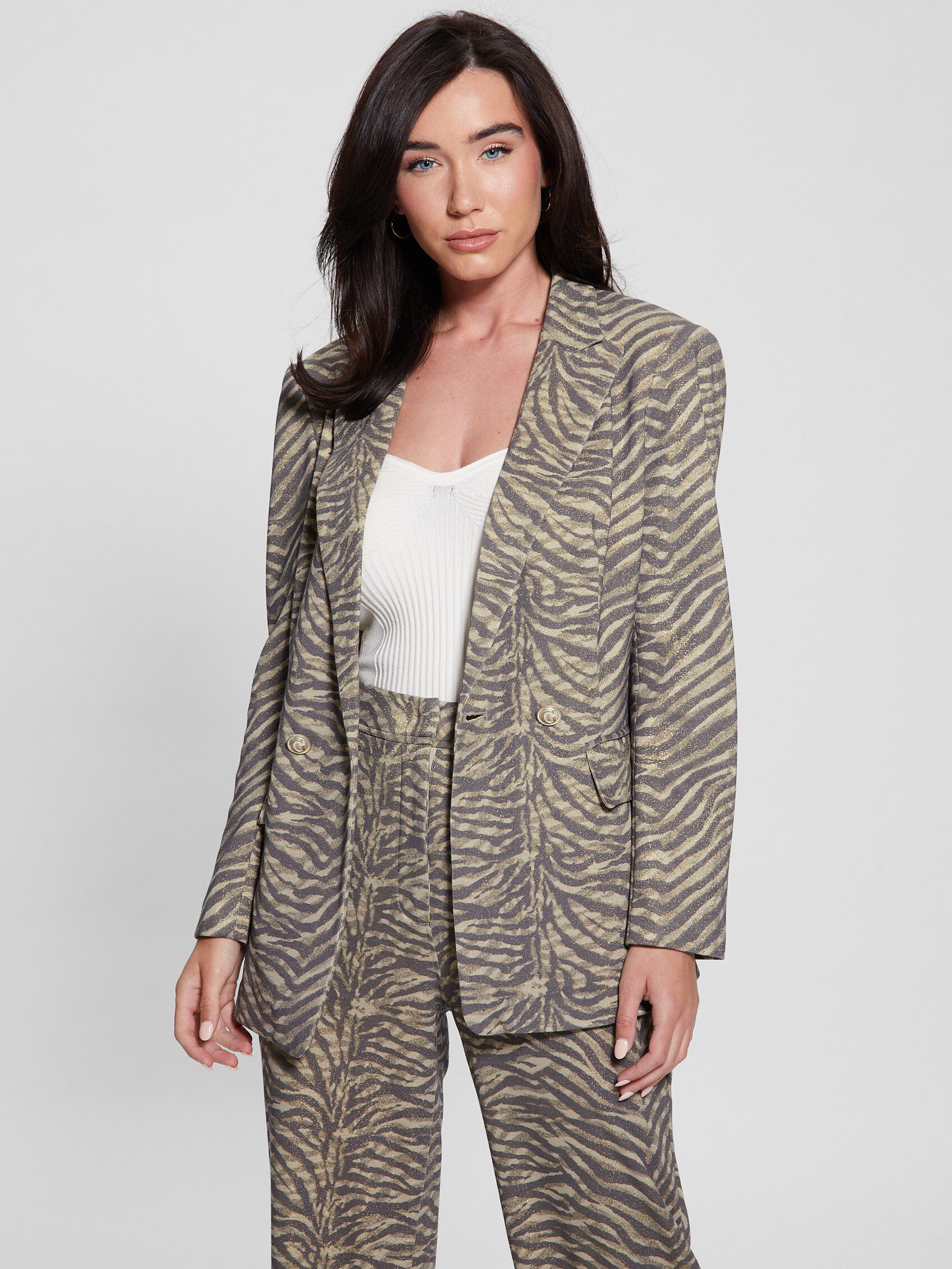 Zebra print blazer best sale