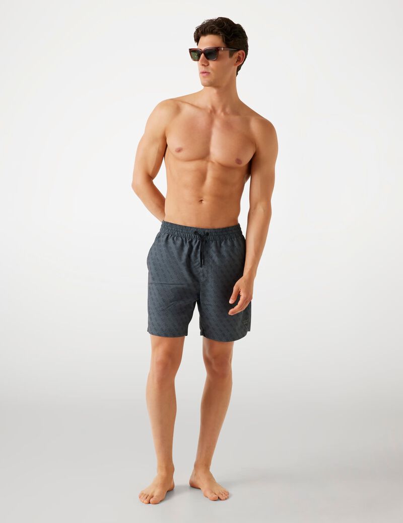 Twill swim trunks