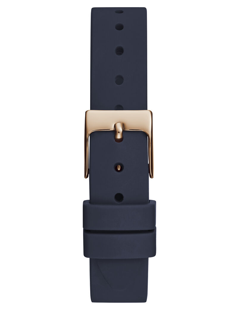 Navy Rose Gold Tone Analog Watch